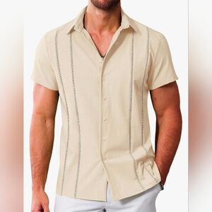 LETSEE Men's Button Down Beach Shirt #575, 576, 577
